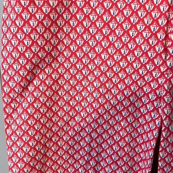 Gap Slim Cropped Fuchsia Printed Pant Size 8 - Picture 2 of 3
